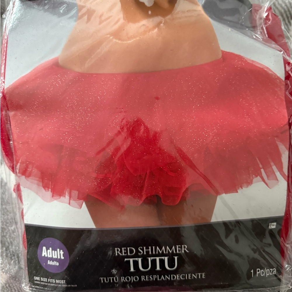Red Shimmer Tutu Skirt